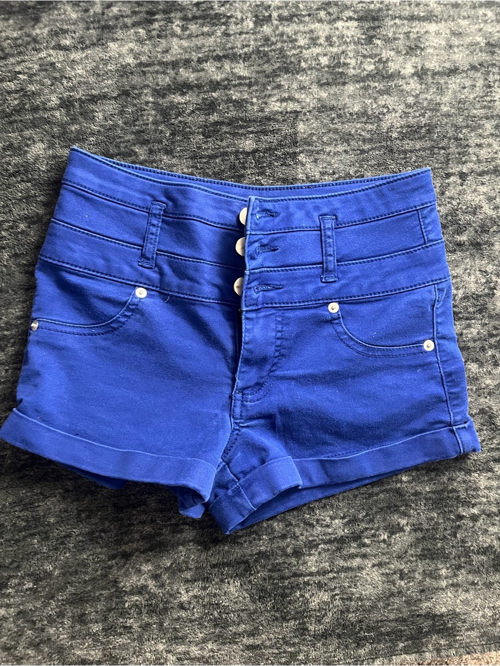 Tinseltown High-Waist Cobalt Blue Women’s Shorts